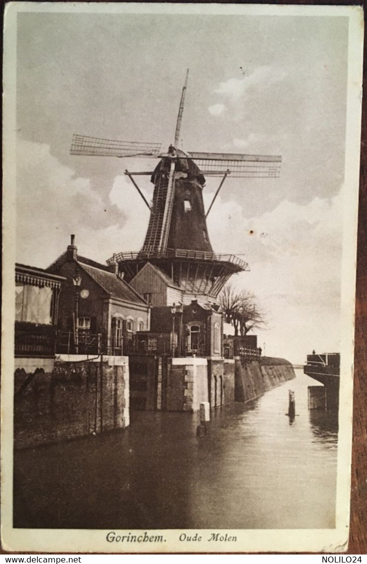 Cpa, écrite En 1929, Gorinchem, Oude Molen, (Moulin à Vent) , éd Artur Klitzsch & Co, N°1244, PAYS-Bas - Gorinchem