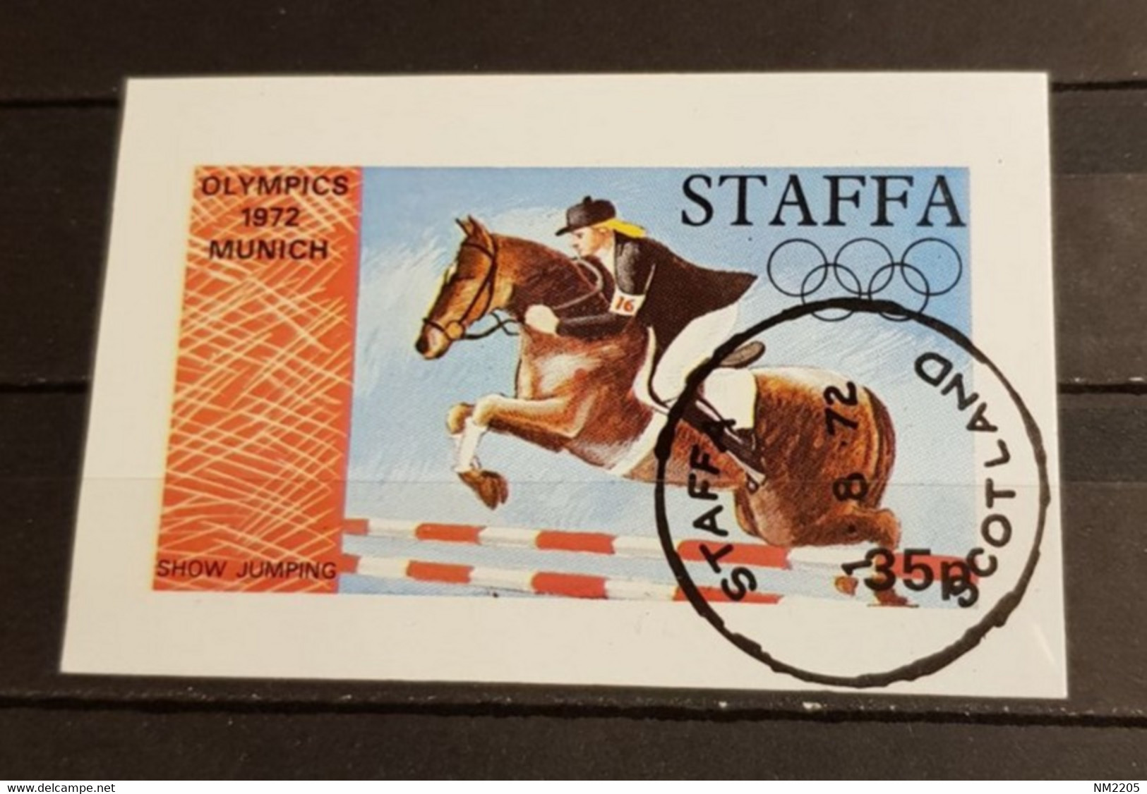 STAFFA SCOTLAND OLYMPICS 1972 MUNICH BLOCK IMPERFORED USED - Summer 1972: Munich