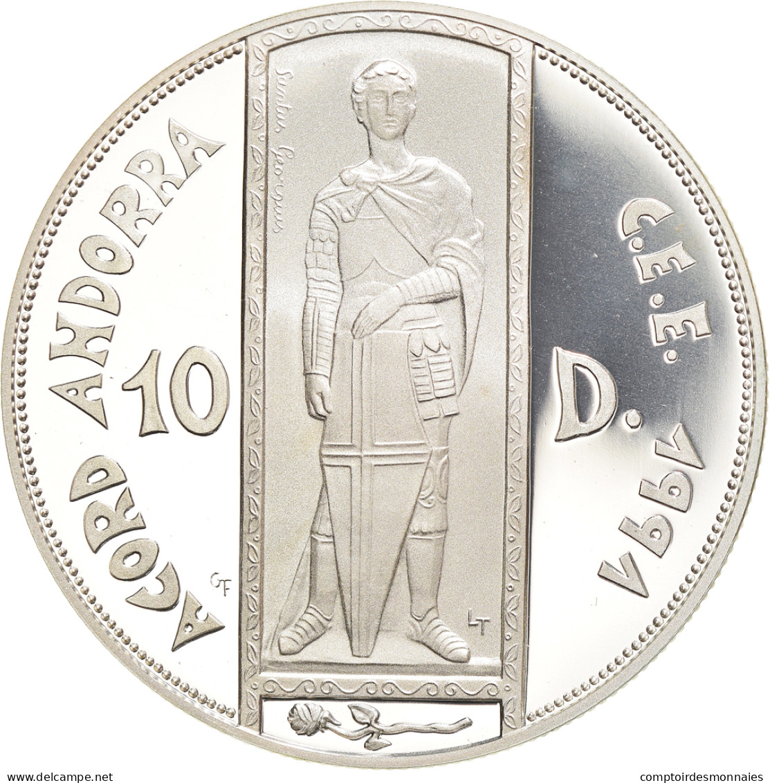 Monnaie, Andorra, 10 Diners, 1993, Proof / BE, FDC, Argent, KM:89 - Andorre