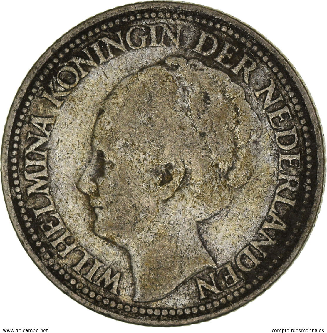 Monnaie, Pays-Bas, Wilhelmina I, 25 Cents, 1926, TB+, Argent, KM:164 - 25 Centavos