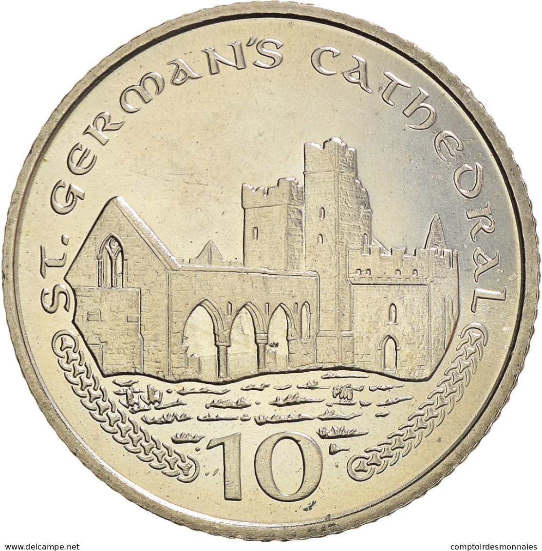 Monnaie, Isle Of Man, Elizabeth II, 10 Pence, 2001, Pobjoy Mint, SPL - Île De  Man