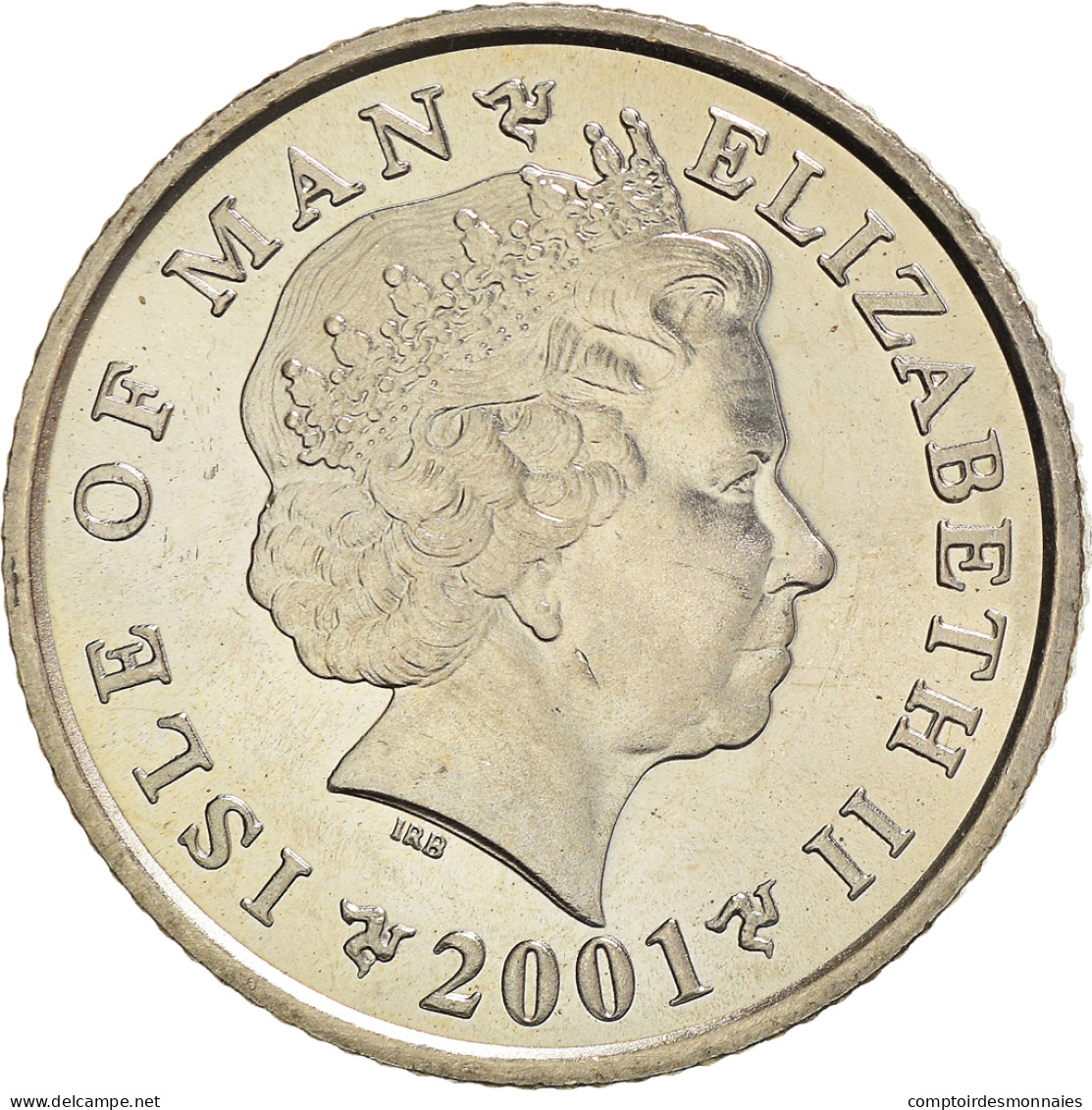 Monnaie, Isle Of Man, Elizabeth II, 10 Pence, 2001, Pobjoy Mint, SPL - Île De  Man