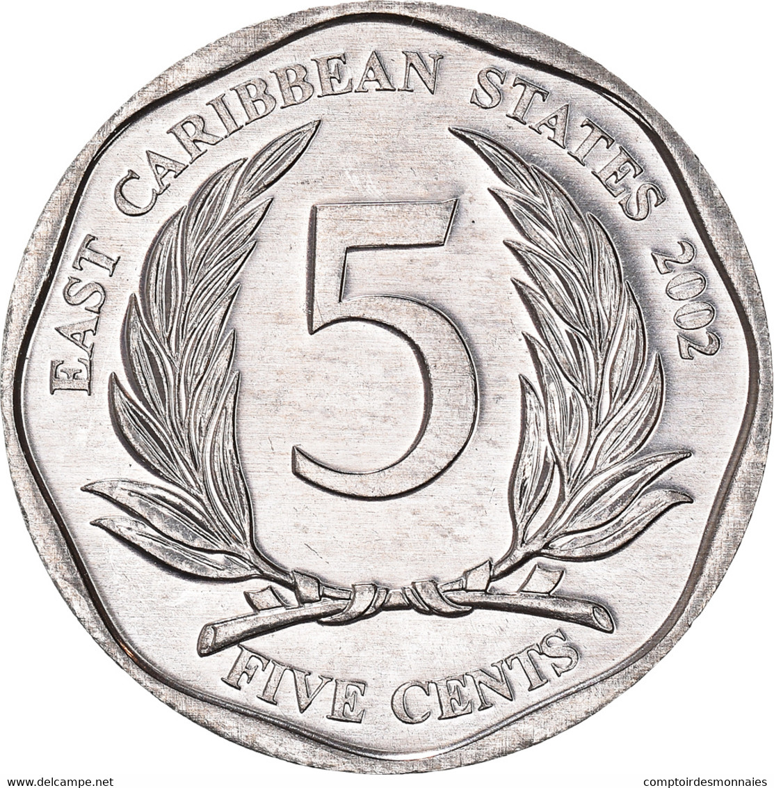 Monnaie, Etats Des Caraibes Orientales, Elizabeth II, 5 Cents, 2002, British - Caraibi Orientali (Stati Dei)