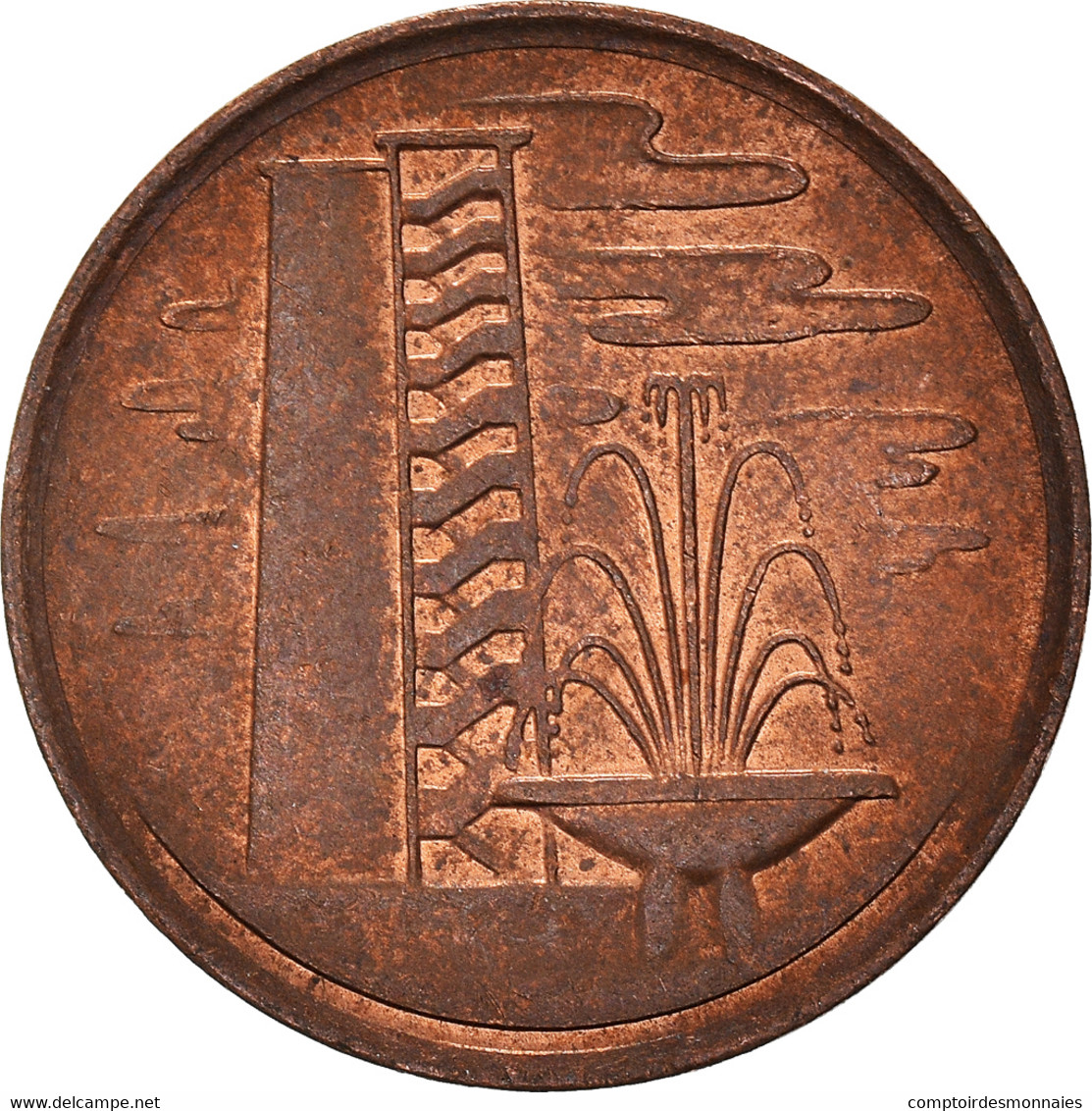 Monnaie, Singapour, Cent, 1981, TTB+, Copper Clad Steel, KM:1a - Singapour