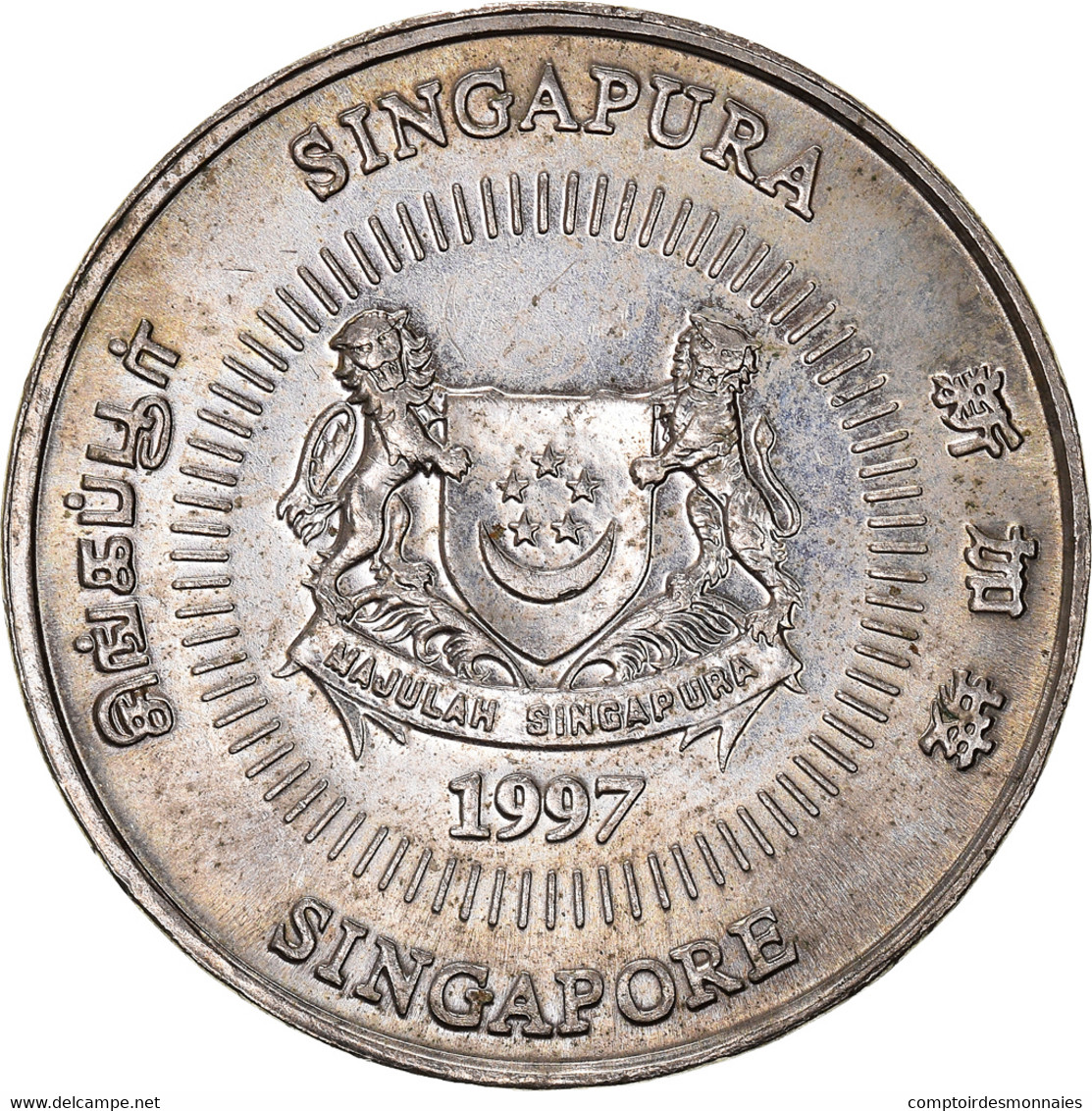 Monnaie, Singapour, 50 Cents, 1997, Singapore Mint, SUP, Cupro-nickel, KM:102 - Singapour