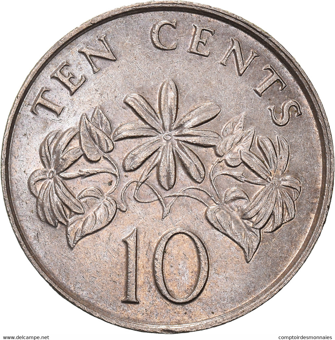 Monnaie, Singapour, 10 Cents, 1991, British Royal Mint, TTB+, Cupro-nickel - Singapour