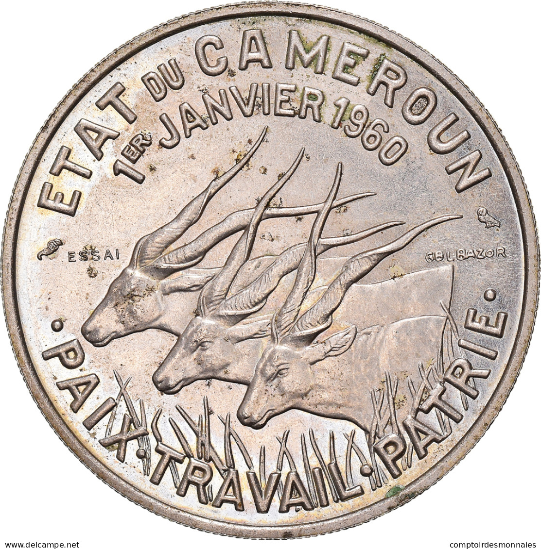 Monnaie, Cameroun, 50 Francs, 1960, Paris, ESSAI, SUP+, Cupro-nickel, KM:E10 - Kamerun