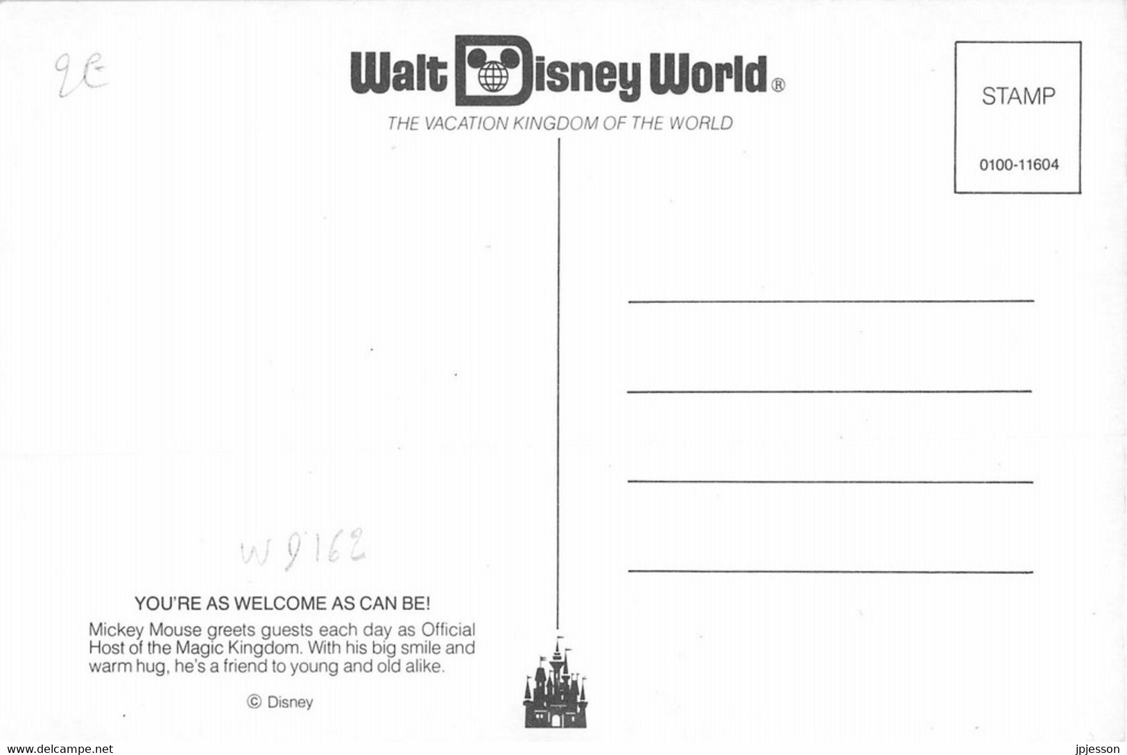 ILLUSTRATEUR - WALT DISNEY - "WALTDISNEYWORLD" - YOU'RE AS WELCOME AS CAN BE! - Disneyworld