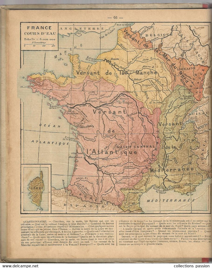 Notions Générales Les Cinq Parties Du Monde,LA FRANCE ET SES COLONIES Par L.LANIER...11 Scans, Frais Fr 6.15 E - 6-12 Jaar