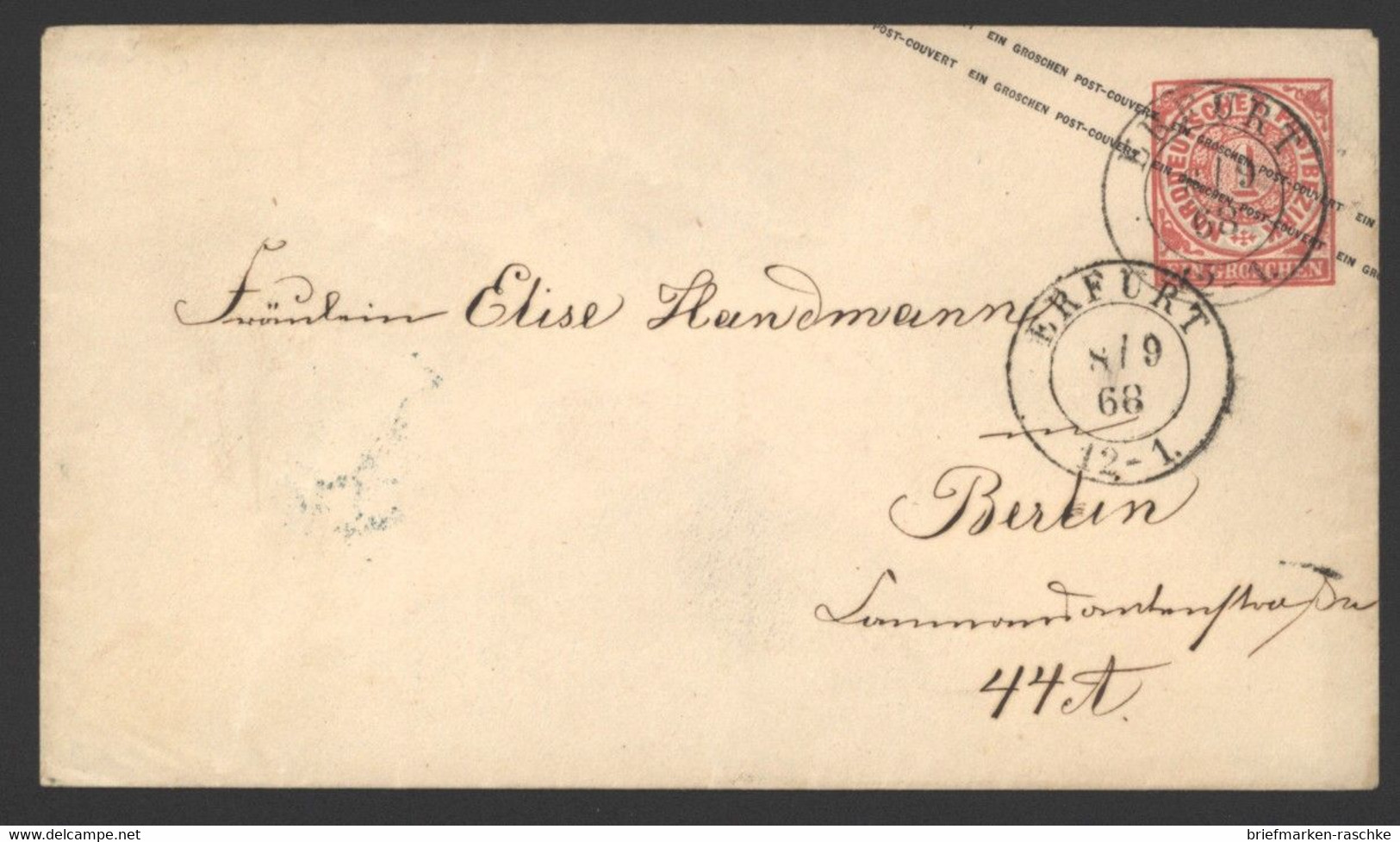 NDP,NV-Stempel,Erfurt  (212) - Entiers Postaux