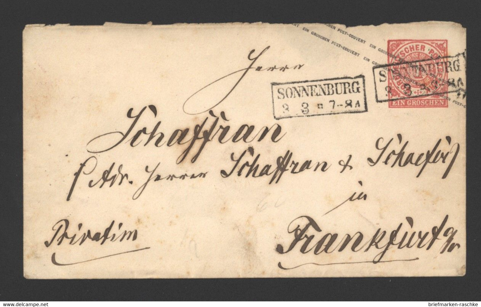 NDP,NV-Stempel,Sonnenburg  (212) - Postal  Stationery