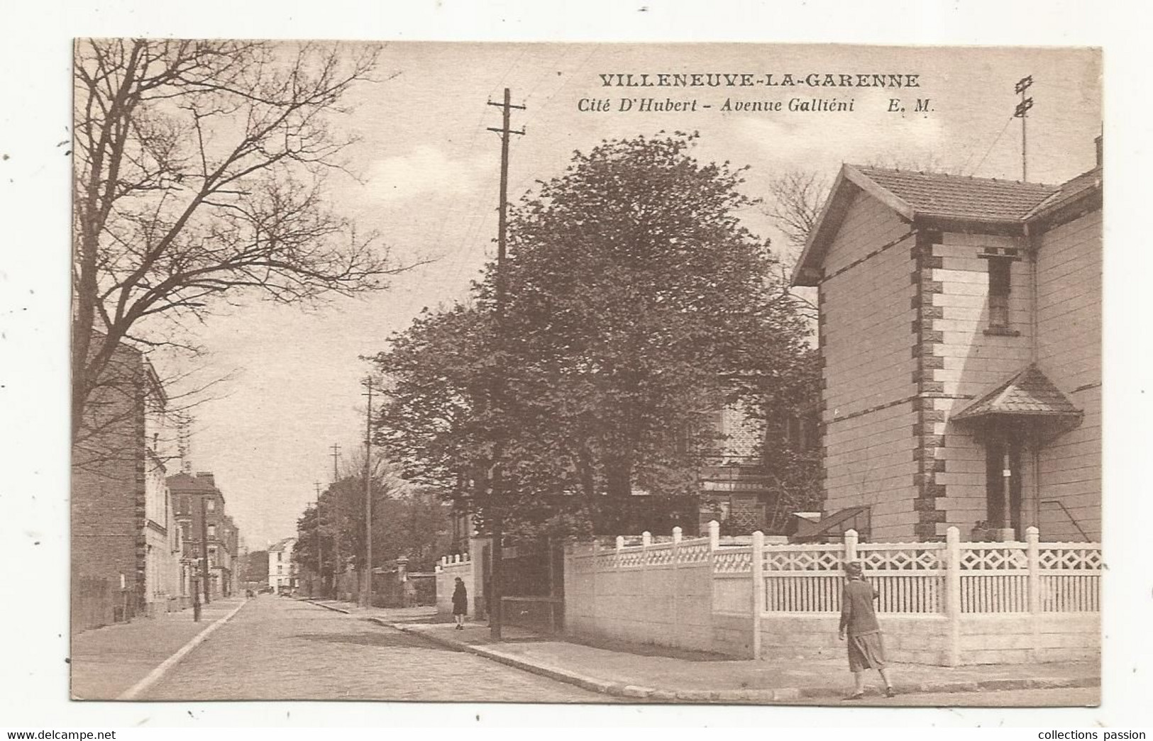 Cp ,92 , VILLENEUVE LA GARENNE, Cité D'HUBERT , Avenue GALLIENI, écrite - Villeneuve La Garenne