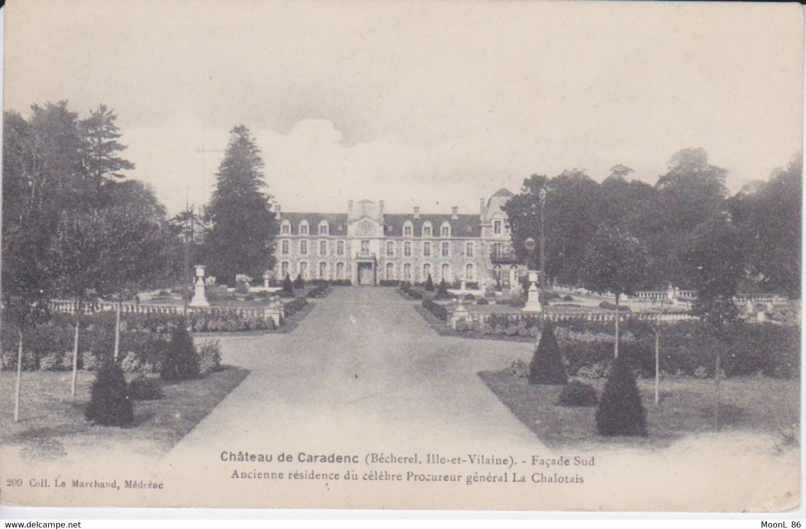 35 - ILLE ET VILAINE - BECHEREL - CHATEAU DE CARADENC - FACADE SUD - ANCIENNE RESIDENCE  PROCUREUR GENERAL LA CHALOTAIS - Bécherel