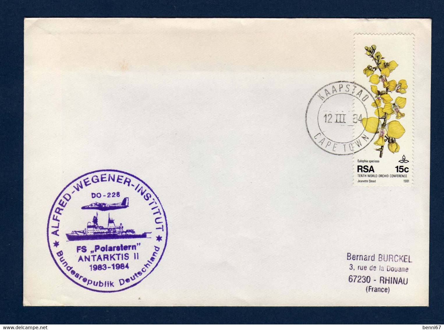 ANTARCTIQUE Antarctica 1984 Ship Polarstern Obl. Kapstadt - Other & Unclassified