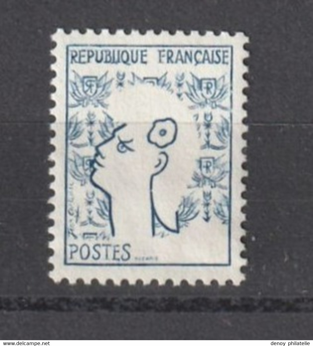 Variété N° 1282 ** Marianne De Cocteau, Sans La Couleur Rouge, Neuf Avec Une Légère Adhérence - Nuevos