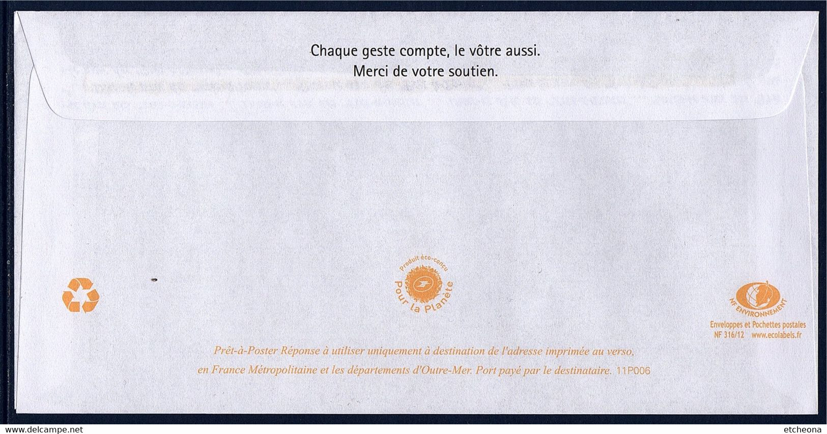 Médecins Sans Frontières Enveloppe Postréponse Marianne Beaujard Non Circulé TVP LP Lot 11P006 Type N°4230 - Listos A Ser Enviados: Respuesta