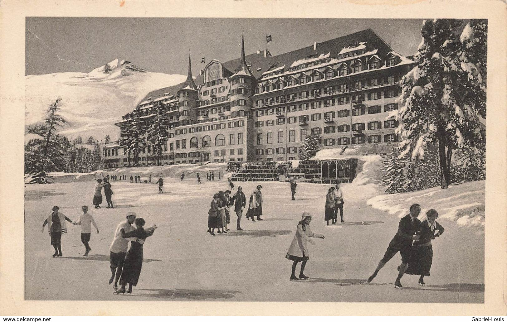 Suvretta-Haus Bei St. Moritz - Sport D'hiver - Schlittschuhlaufen  Schlittschuhläufer   Wintersport  Eislaufbahn - St. Moritz