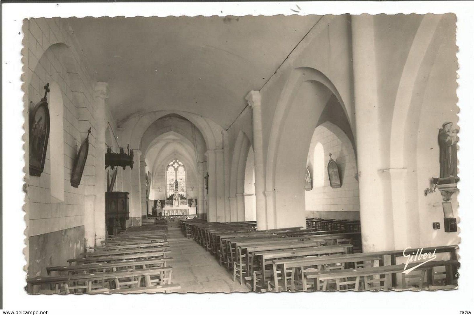 16.385/ VILLEFAGNAN - Intérieur De L'église. La Grande Nef - Villefagnan