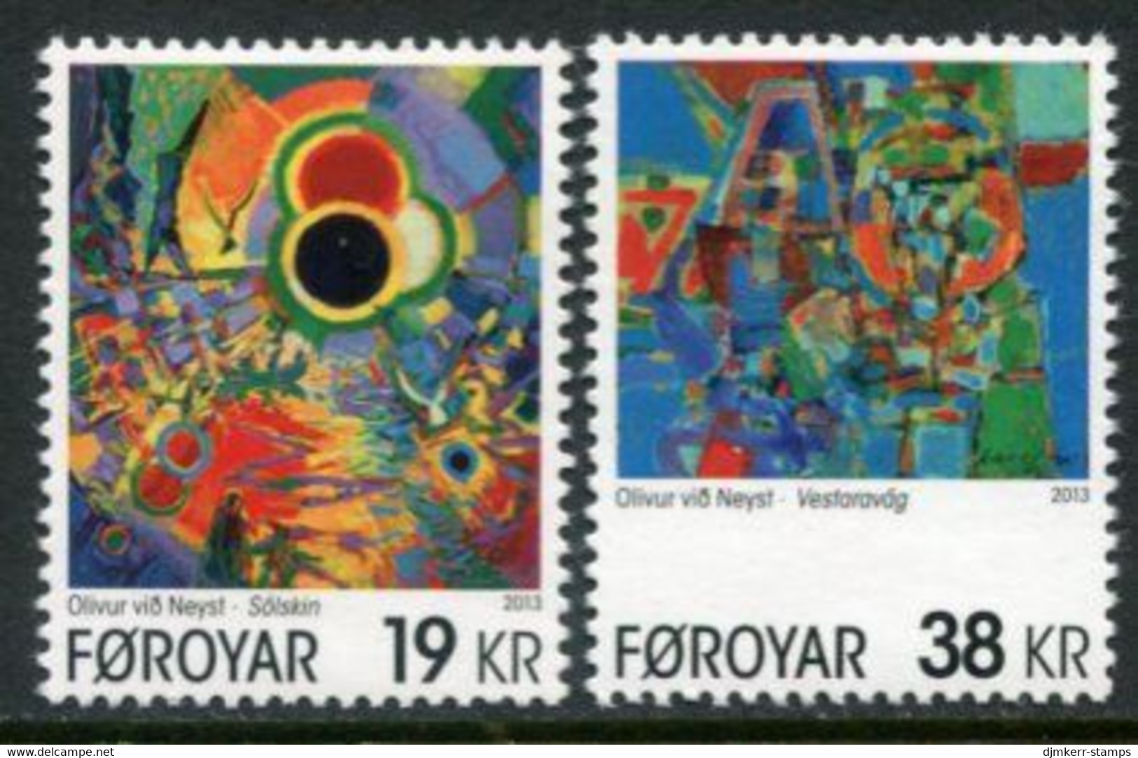 FAEROE ISLANDS 2013 Contemporary Art MNH / **.  Michel  790-91; SG 692-93 - Islas Faeroes