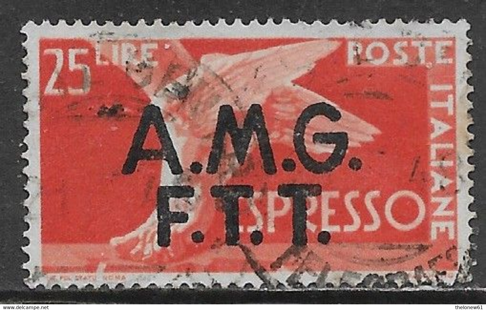Italia Italy 1947 Trieste A AMG-FTT Democratica Espresso L25 Sa N.E2 US - Express Mail