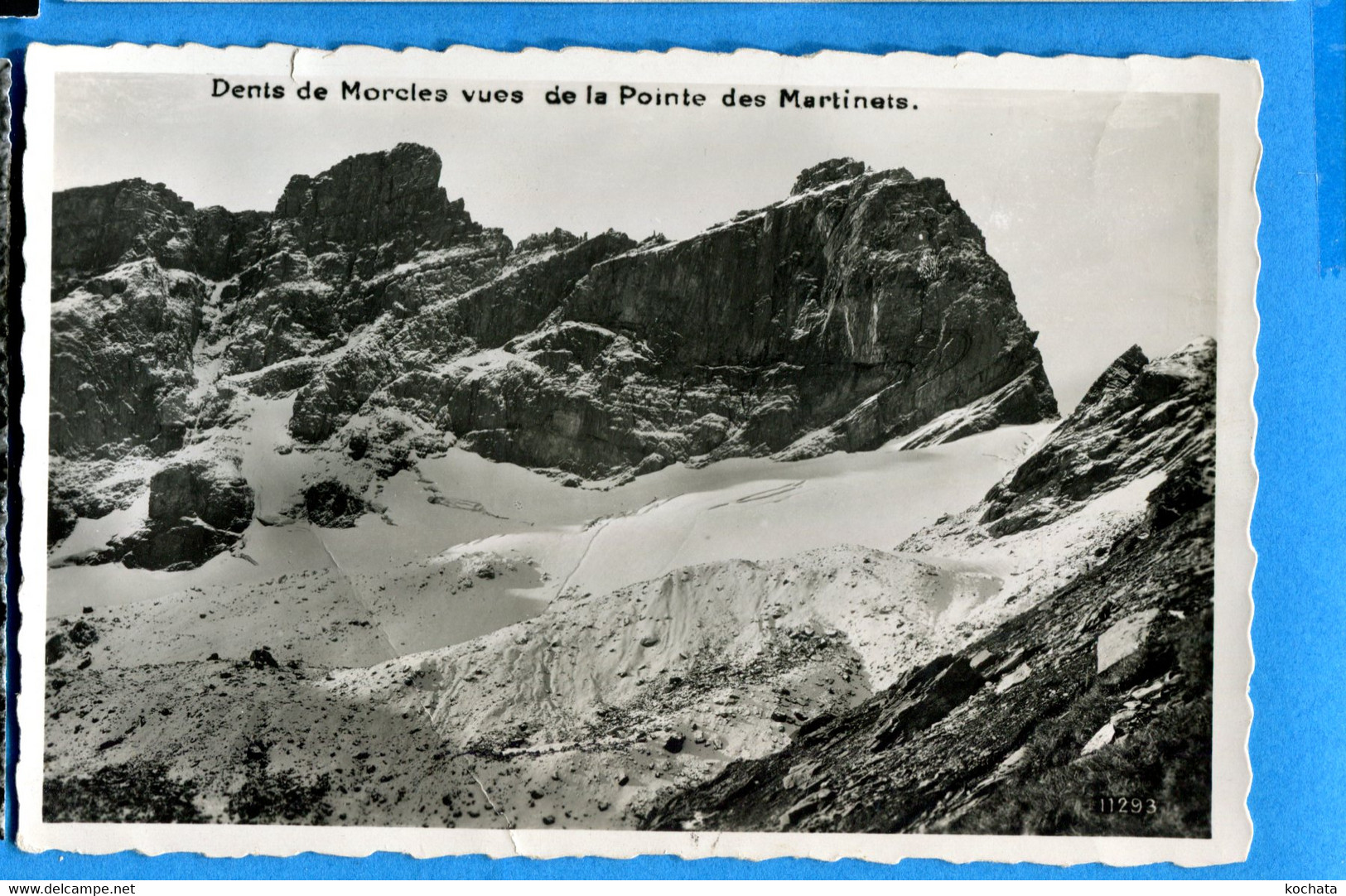 J021, Dents De Morcles Vues De La Pointe Des Martinets, Pli, Circulée 1945 Sous Enveloppe - Morcles
