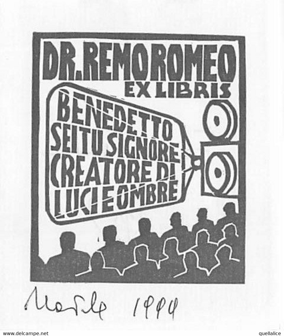 03622 "DR. REMOREOMEO - BENEDETTO SEI TU SIGNORE CREATORE DI LUCI ED OMBRE" EX LIBRIS 1999 - Exlibris