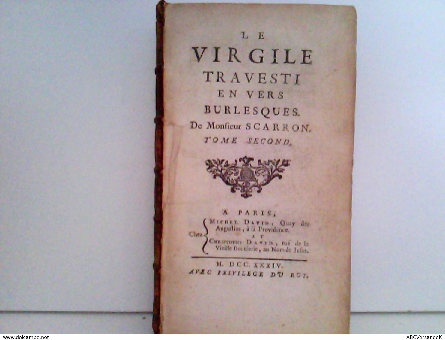 Le Virgile Travesti En Vers Burlesques. - Deutschsprachige Autoren