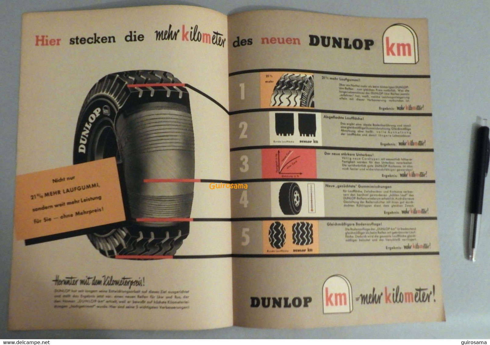 Dunlop KM Reifen - 1954 - Pneu - Automovilismo