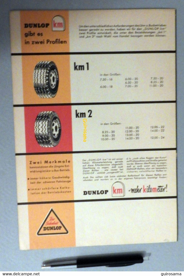 Dunlop KM Reifen - 1954 - Pneu - Automobilismo