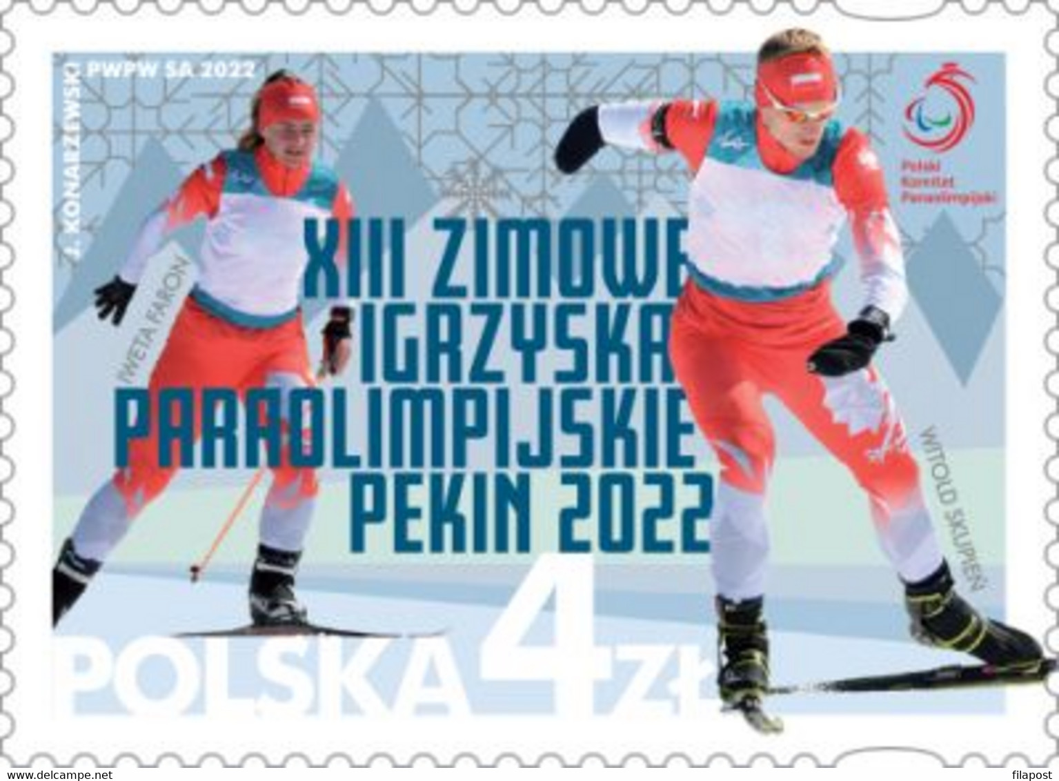 Poland 2022 / XIII Paralympic Winter Games Beijing 2022, Ice Skiing, Sport, Athletes MNH** New!!! - Sport Voor Mindervaliden