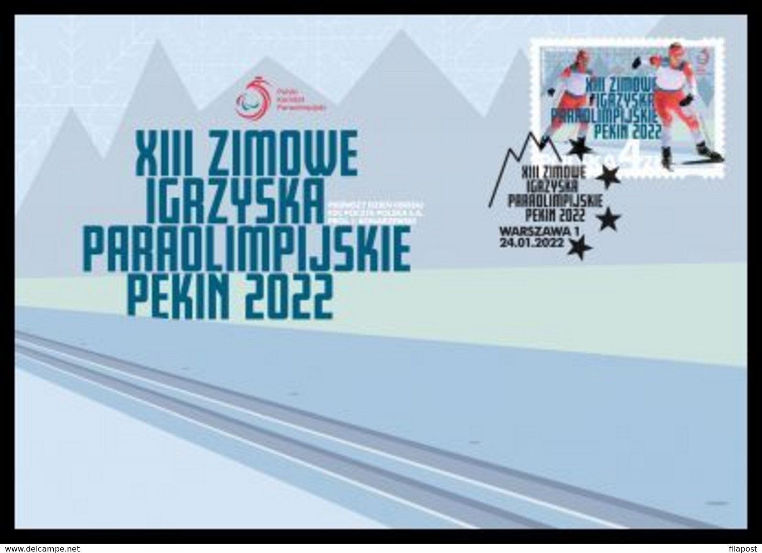 Poland 2022 / XIII Paralympic Winter Games Beijing 2022, Ice Skiing, Sport, Athletes FDC New!!! - Invierno 2022 : Pekín