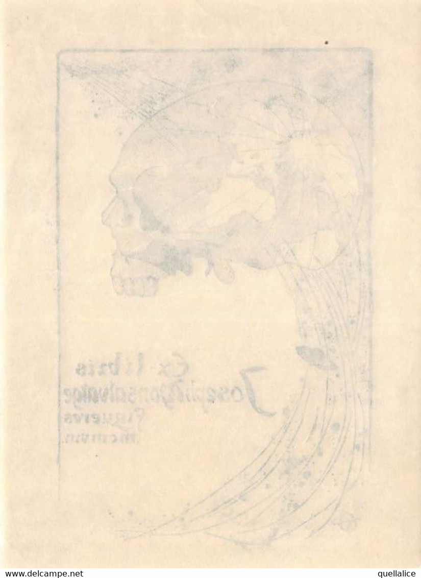 03628  "JOSEPH MONSALVATJE -FIGUERES DI VICTOR OLIVA - CALAVERA - 1908 " EX LIBRIS - Exlibris