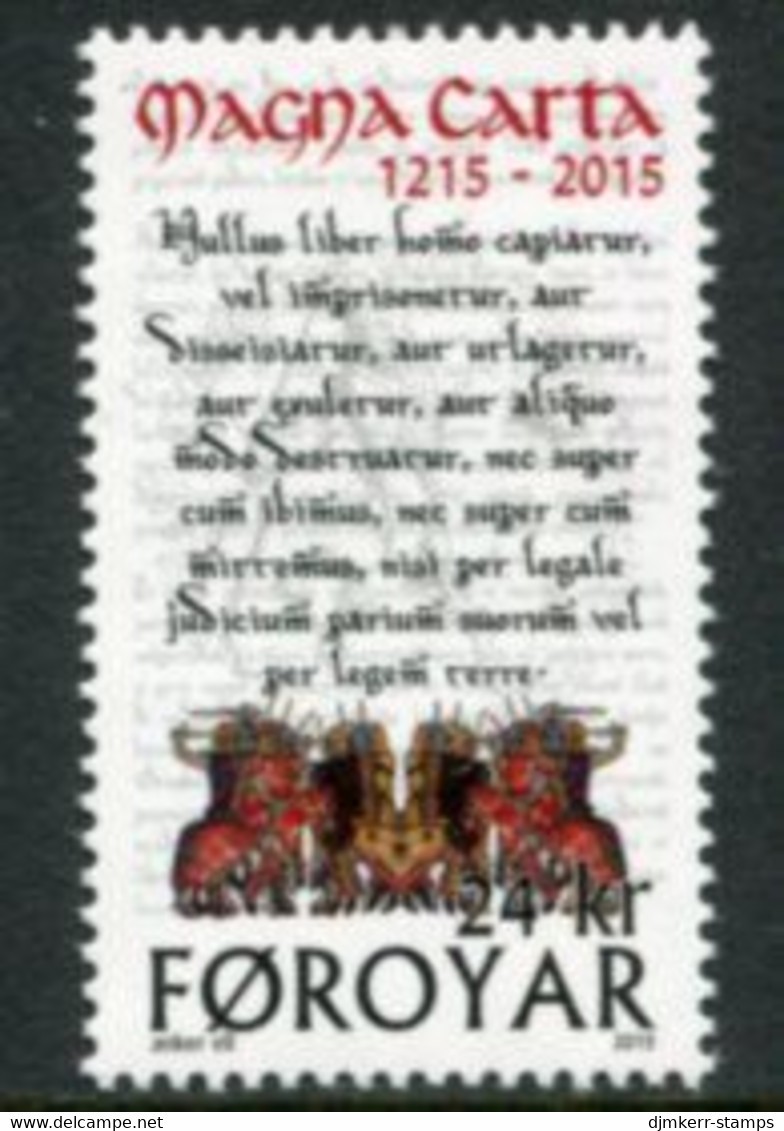 FAEROE ISLANDS 2015 800th Anniversary Of Magna Carta MNH / **.  Michel 822; SG 713 - Faeroër