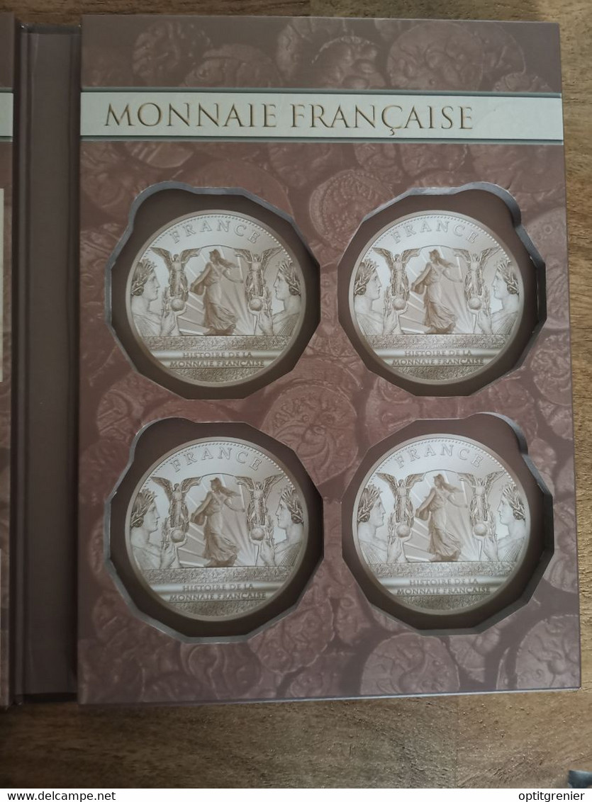 VIDE EMPTY / COFFRET VIDE POUR 5 MEDAILLES / HISTOIRE DE LA MONNAIE FRANCAISE - Monétaires / De Nécessité