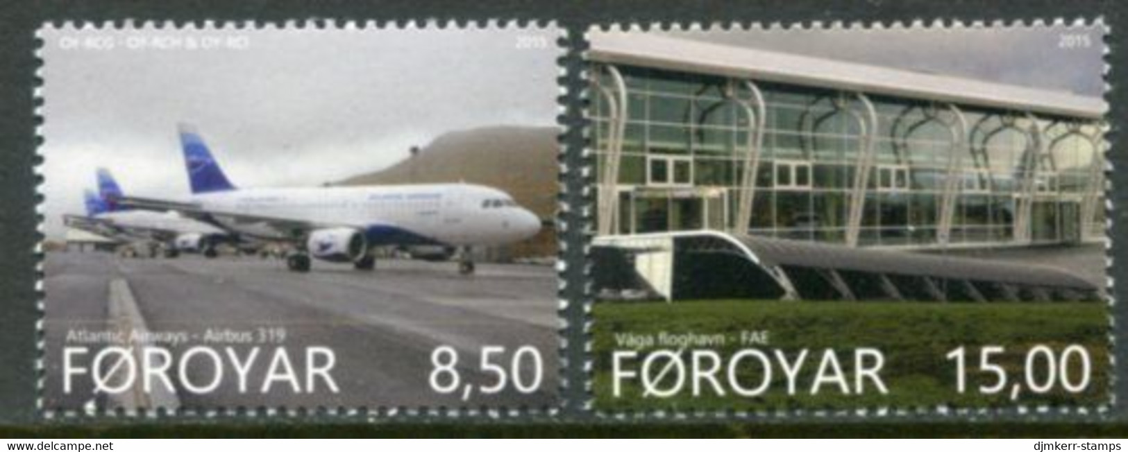 FAEROE ISLANDS 2015 Airport Extensions MNH / **.  Michel 824-25; SG 715-16 - Färöer Inseln