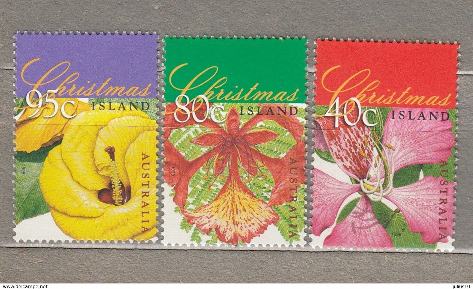 CHRISTMAS ISLAND 1998 Christmas Flowers MNH(**) Mi 457-459 #31245 - Christmas Island