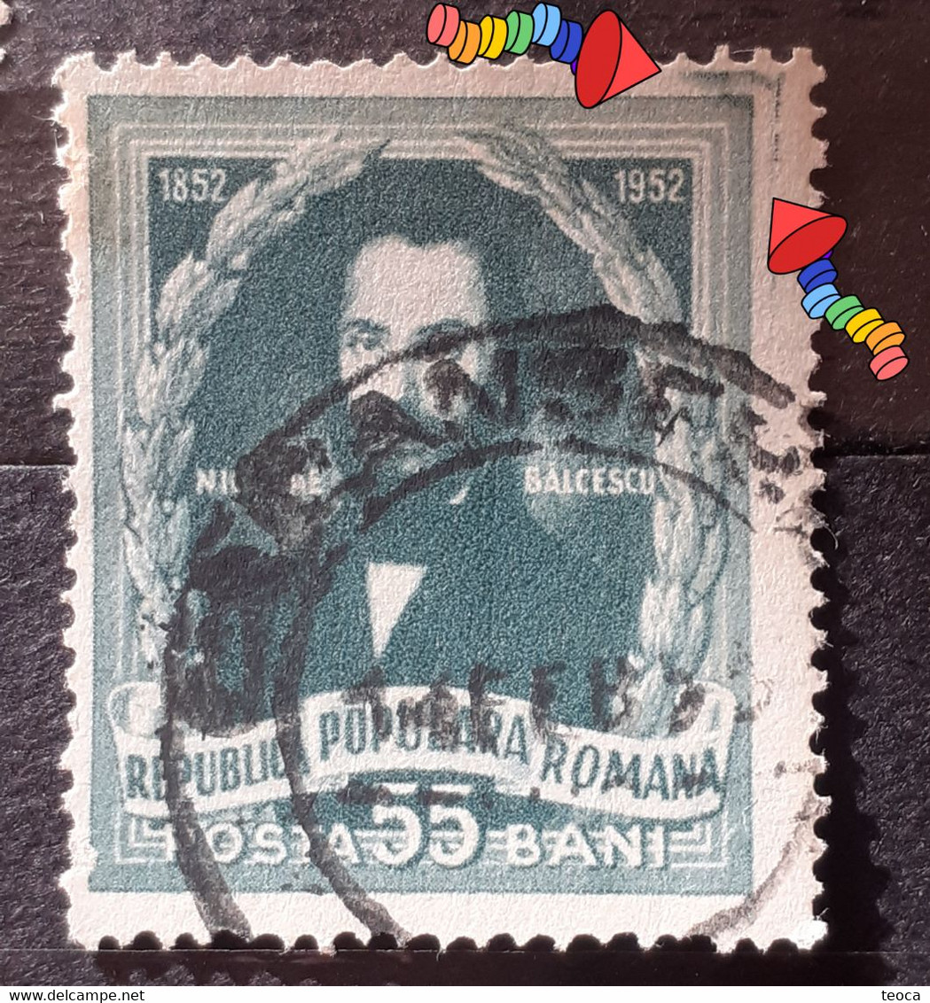 Errors Romania 1952 Mi 1413 Printed With A Border Outside The Frame Used - Errors, Freaks & Oddities (EFO)