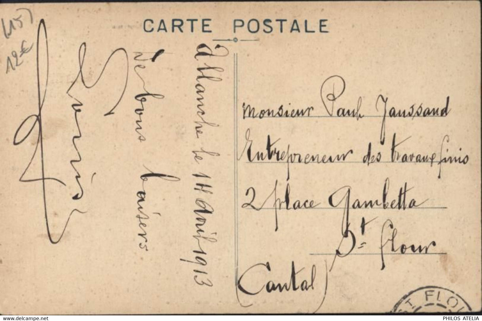 CPA CP Cantal Allanche Rives De L'Allanche Et Pont Romain YT 137 14 AVRIL 1913 Allanche - Allanche