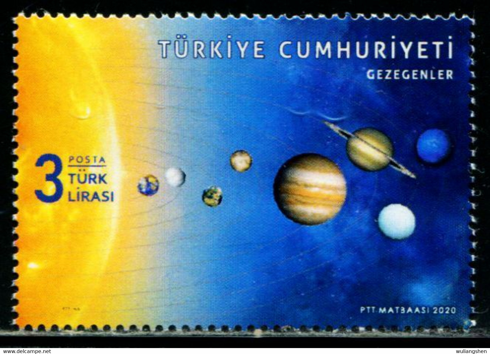 XH0189 Turkey 2020 Solar System Planet 1V MNH - Ungebraucht