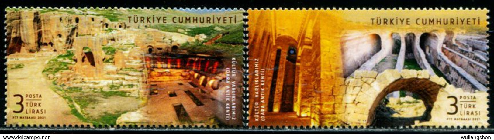 XH0191 Turkey 2021 Ancient City Architectural Ruins 2V MNH - Unused Stamps