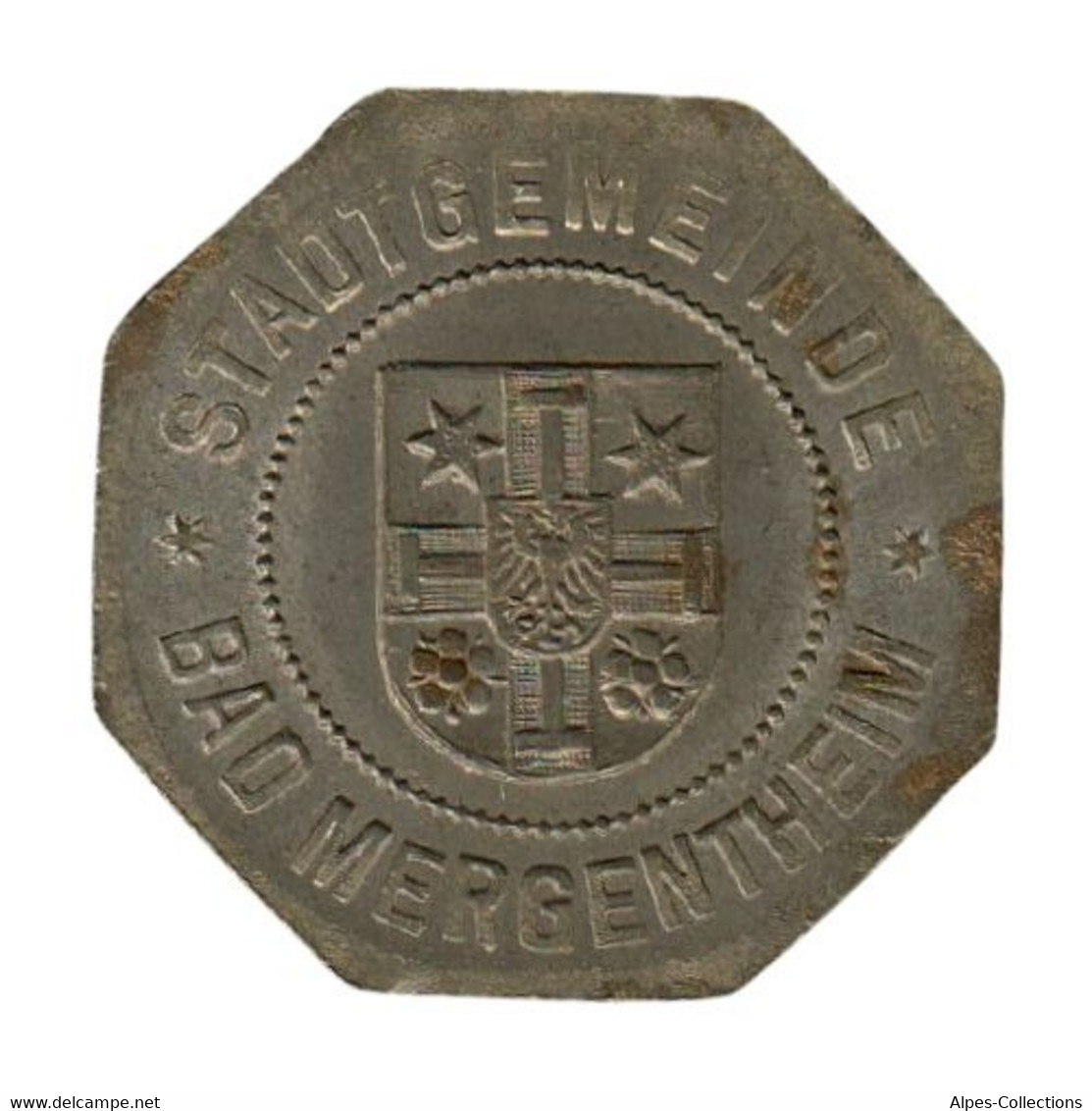 ALLEMAGNE - BAD-MERGENTHEIM - 50.1 - Monnaie De Nécessité - 50 Pfennig 1918 - Monétaires/De Nécessité