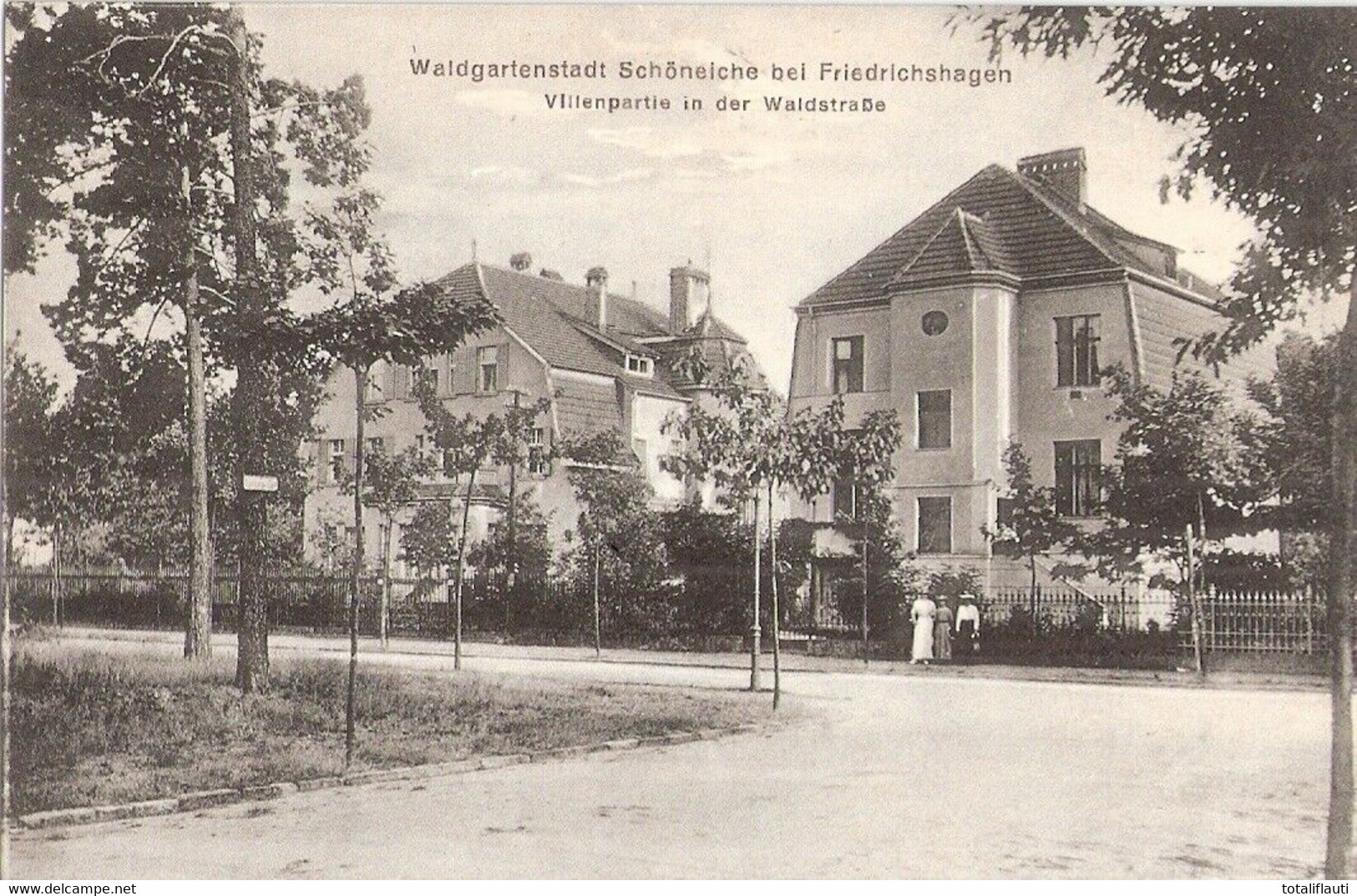 SCHÖNEICHE Bei Berlin Friedrichshagen Villenpartie In Der Waldstraße Belebt Ungelaufen - Schoeneiche