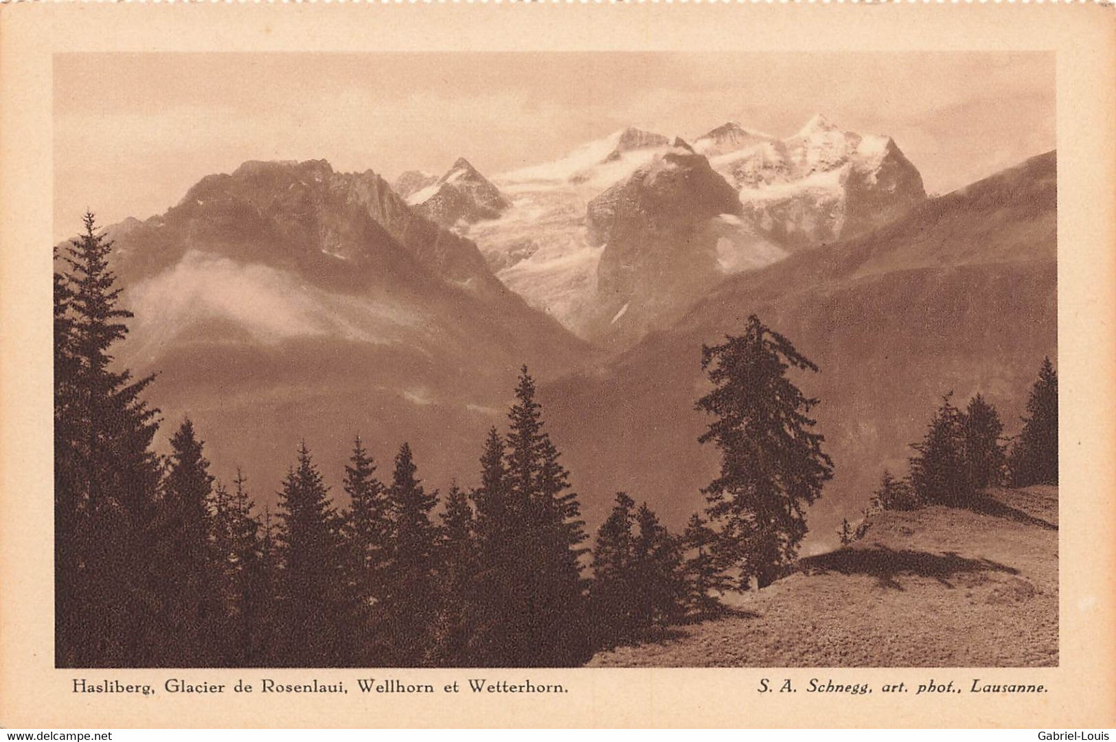 Hasliberg Glacier De Rosenlaui Wellhorn Et Wetterhorn - Hasliberg