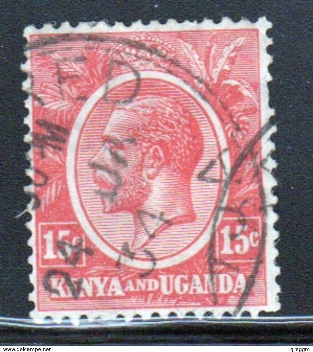 Kenya And Uganda 1922 King George V 15c In Fine Used Condition. - Kenya & Uganda