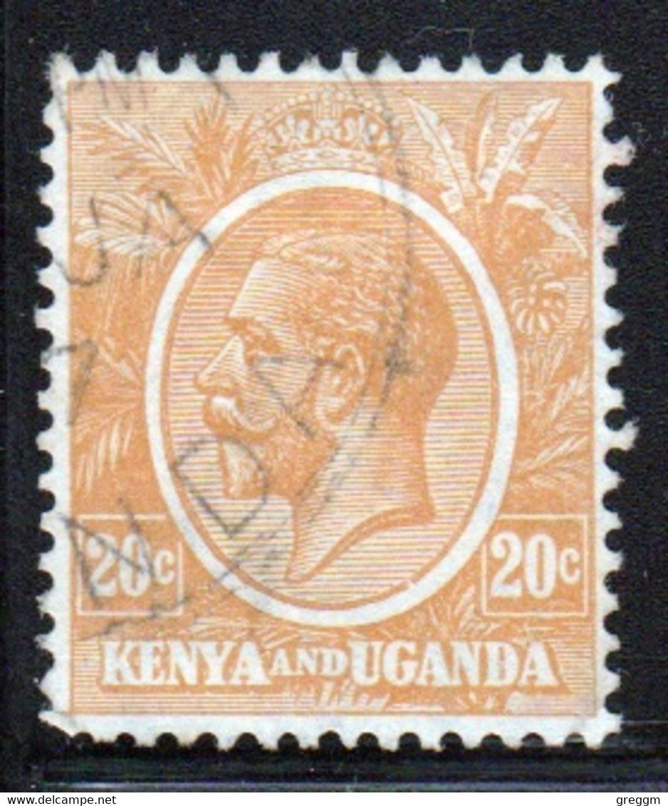 Kenya And Uganda 1922 King George V 20c In Fine Used Condition. - Kenya & Oeganda