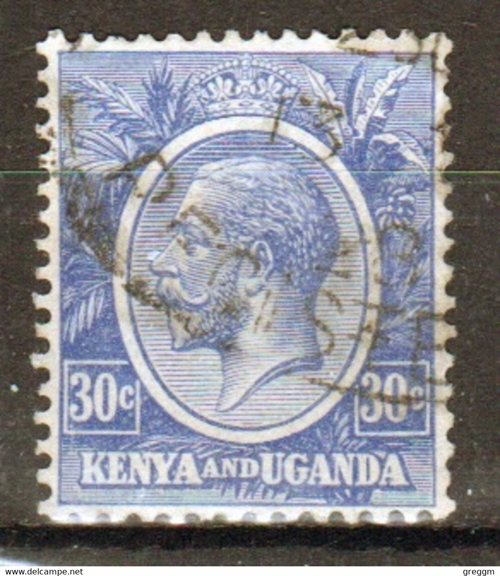 Kenya And Uganda 1922 King George V 30c In Fine Used Condition. - Kenya & Ouganda