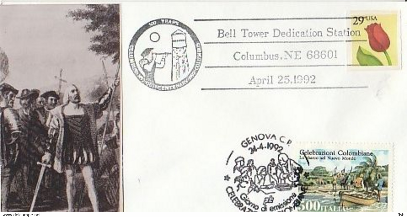 United States & FDC Colombus Expedition, Genova Italy 1992 (7559) - 1991-2000