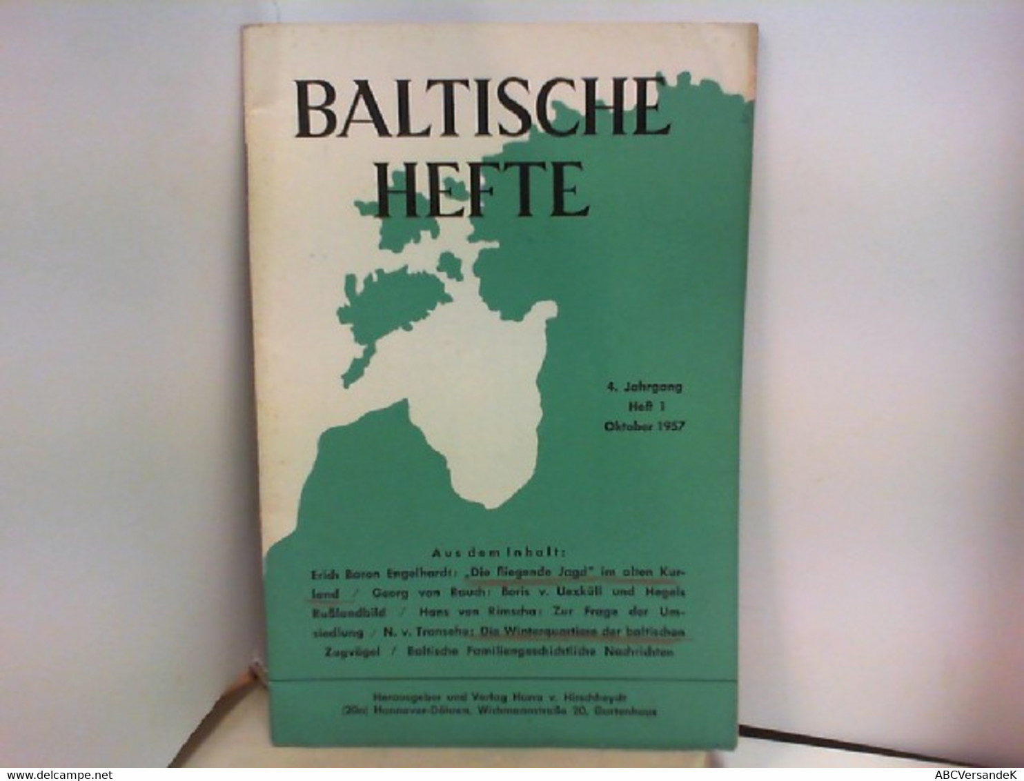 Baltische Hefte - 4. Jahrgang / Heft 1 - Otros & Sin Clasificación