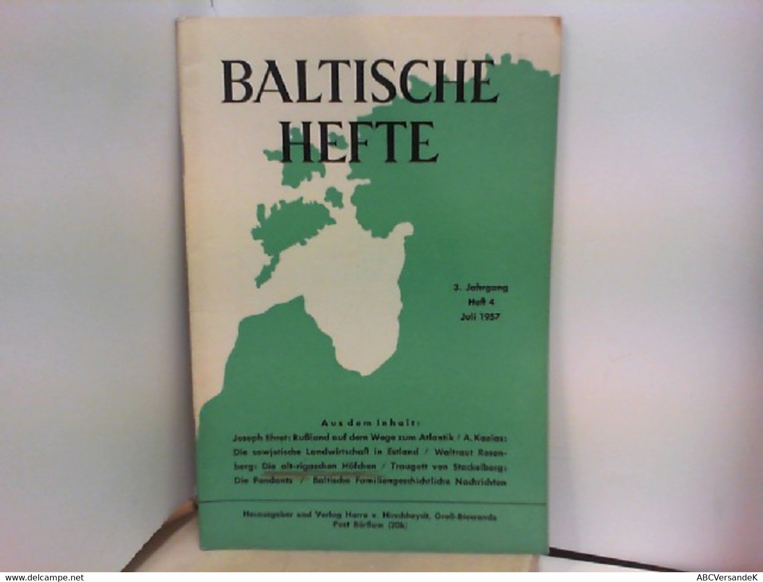 Baltische Hefte - 3. Jahrgang / Heft 4 - Otros & Sin Clasificación