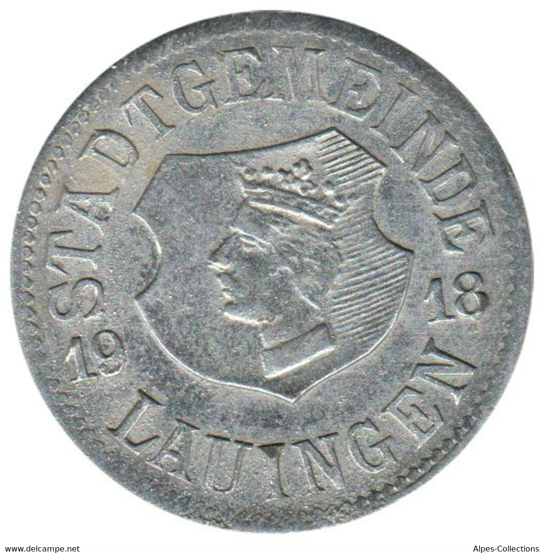 ALLEMAGNE - LAUINGEN - 50.1 - Monnaie De Nécessité - 50 Pfennig 1918 - Monétaires/De Nécessité